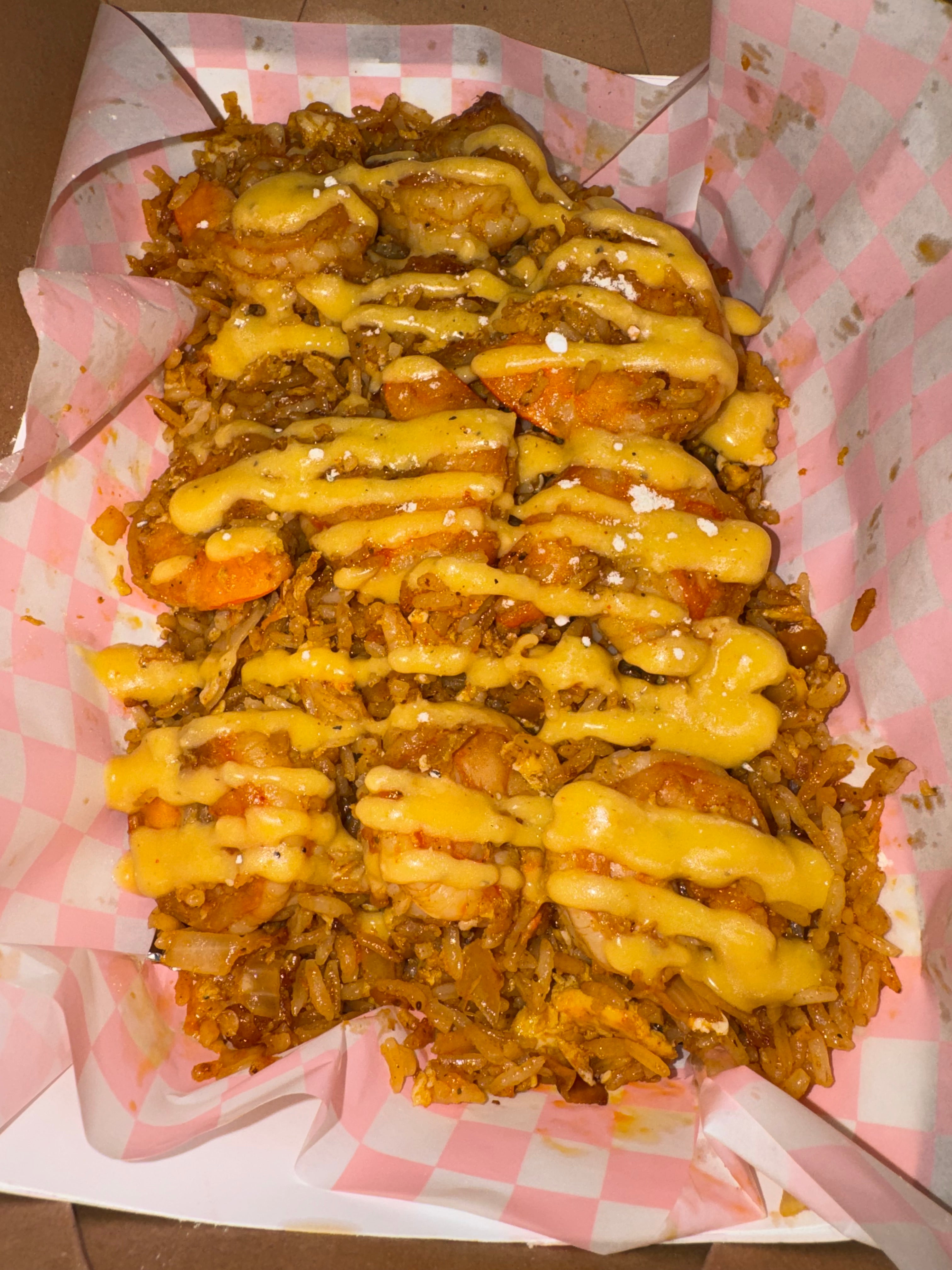 Cajun Garlic Jumbo Shrimp Fried Rice
