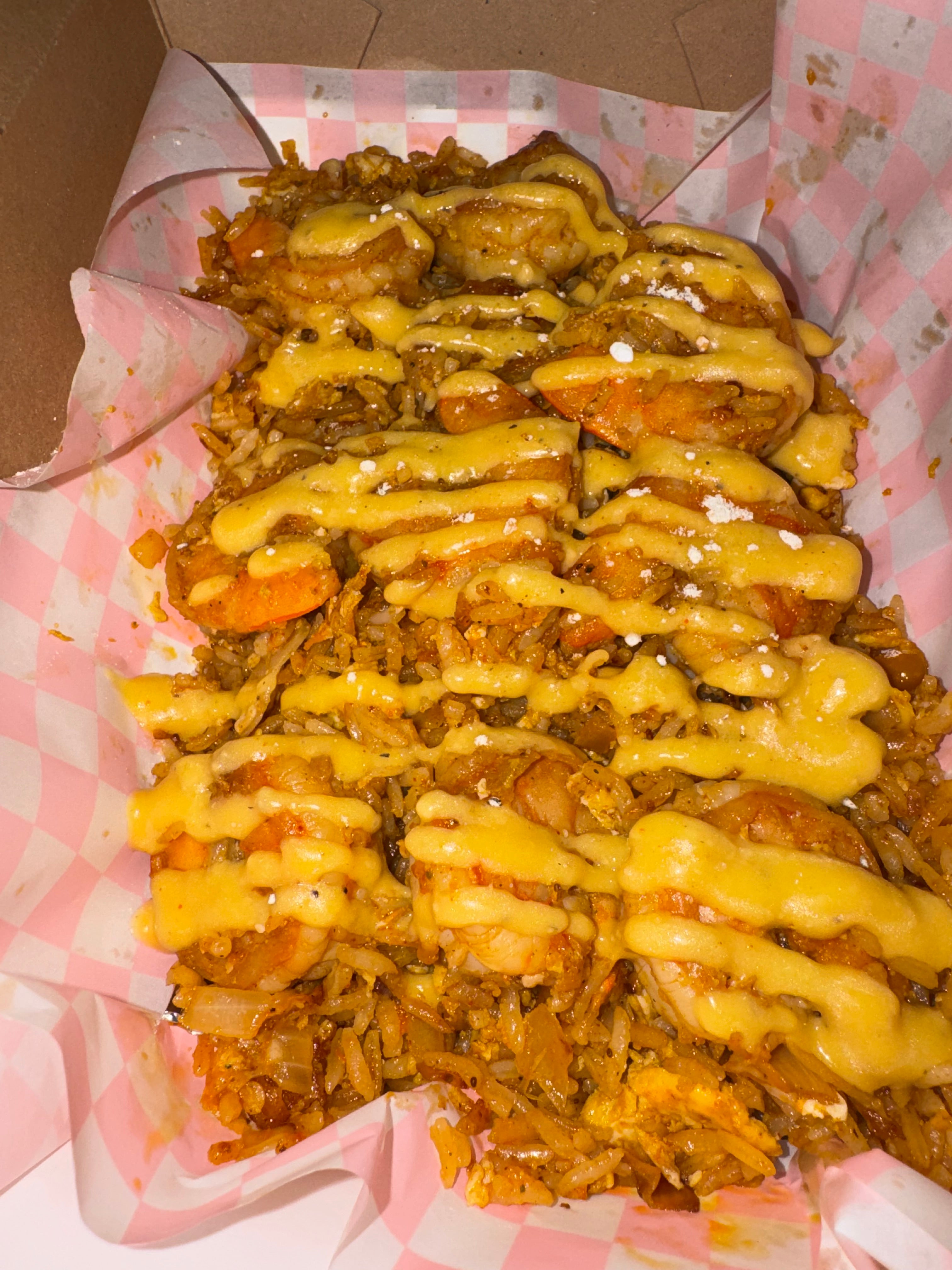 Cajun Garlic Jumbo Shrimp Fried Rice