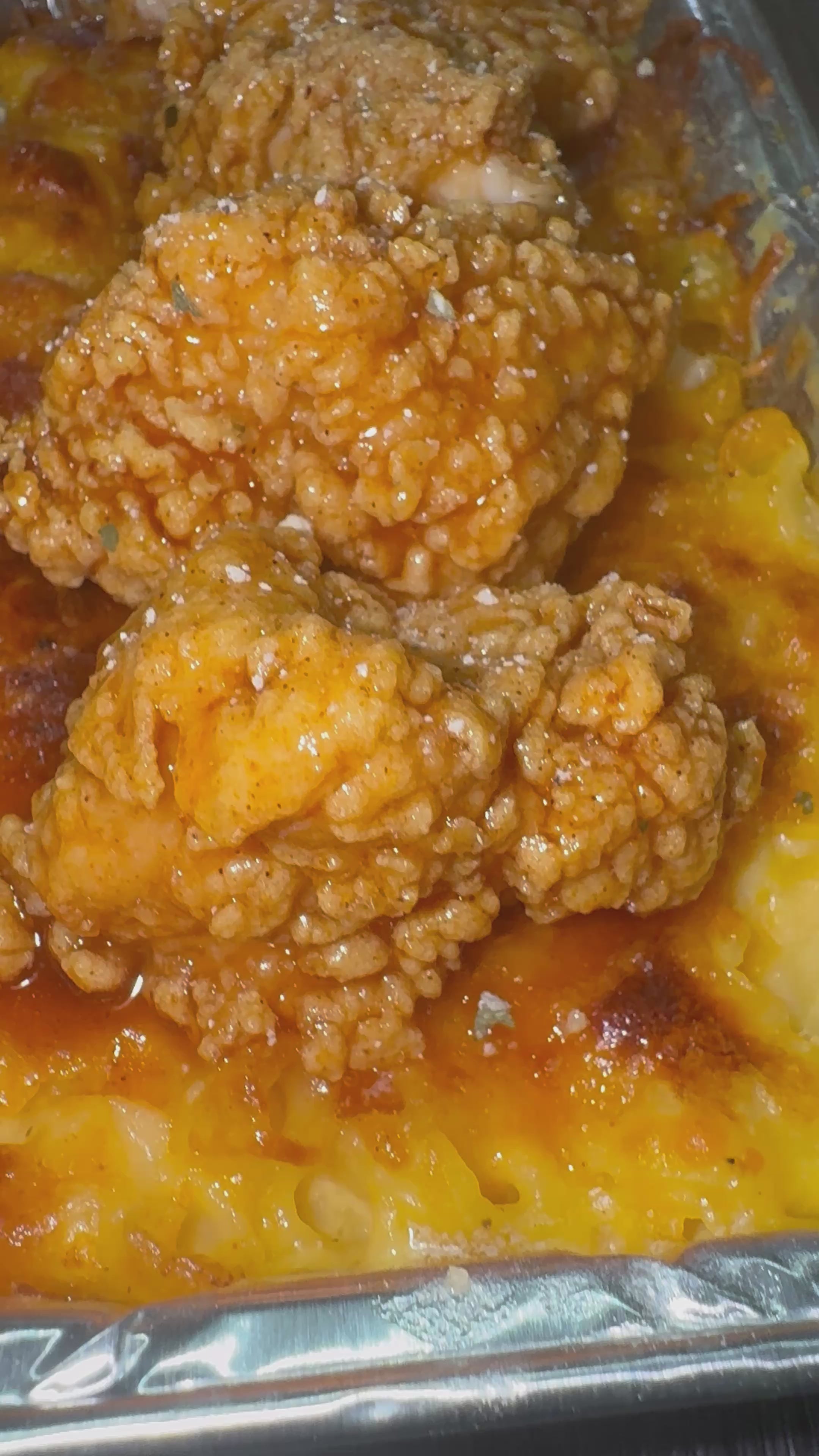 Crispy Chicken Mac n Cheese