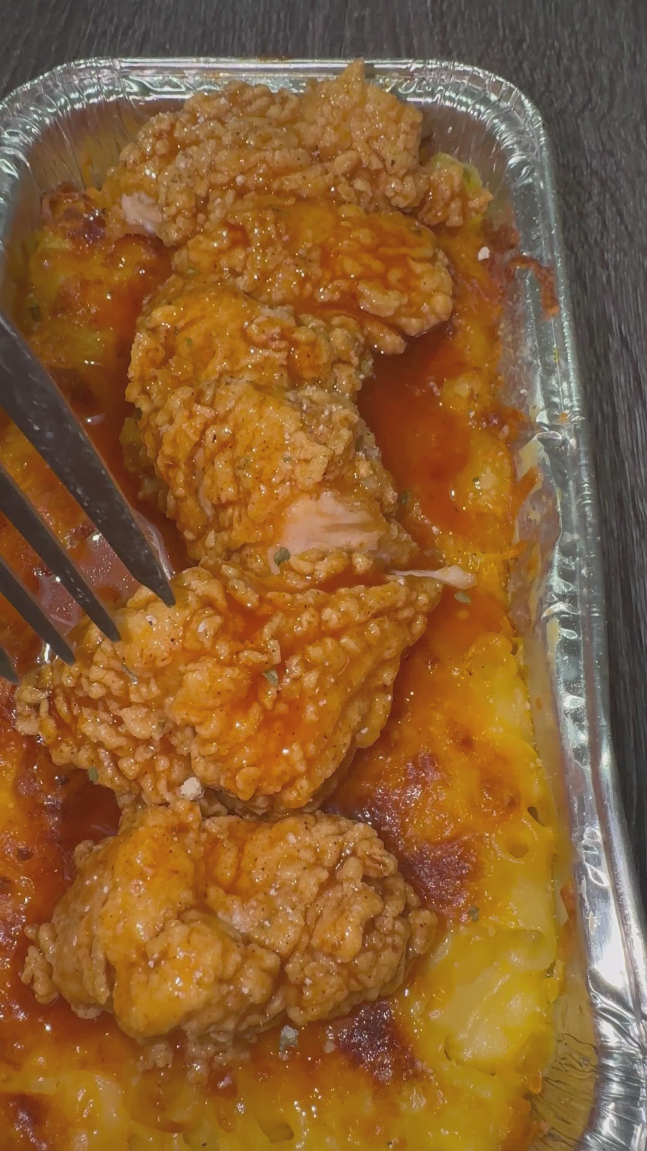 Crispy Chicken Mac n Cheese