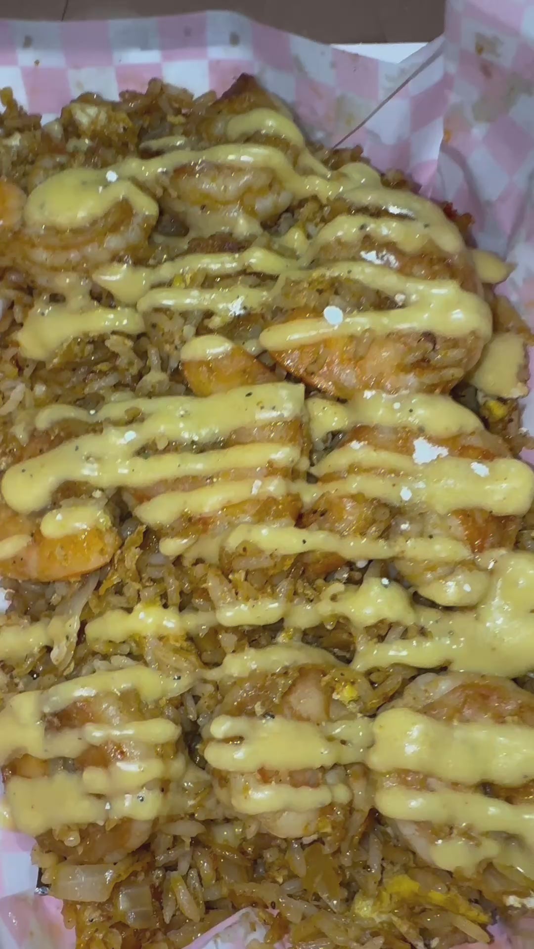 Cajun Garlic Jumbo Shrimp Fried Rice